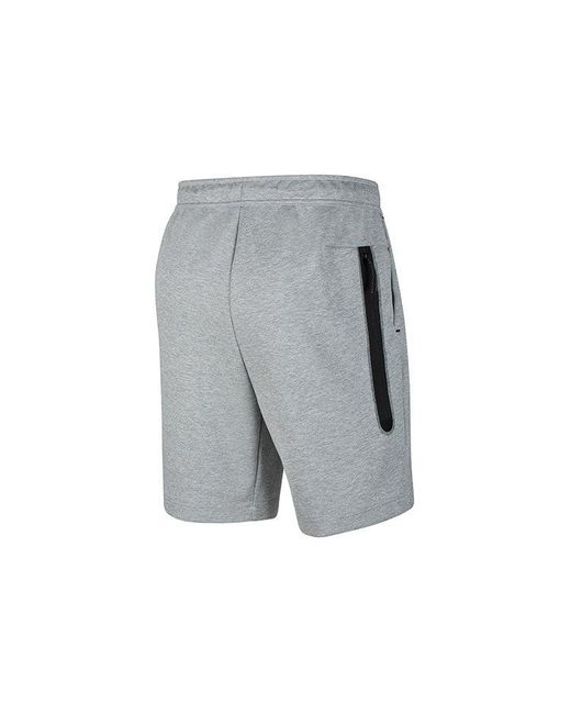 Nike Gray Sportswear Tech Fleece Athleisure Casual Sports Knit Breathable Shorts for men