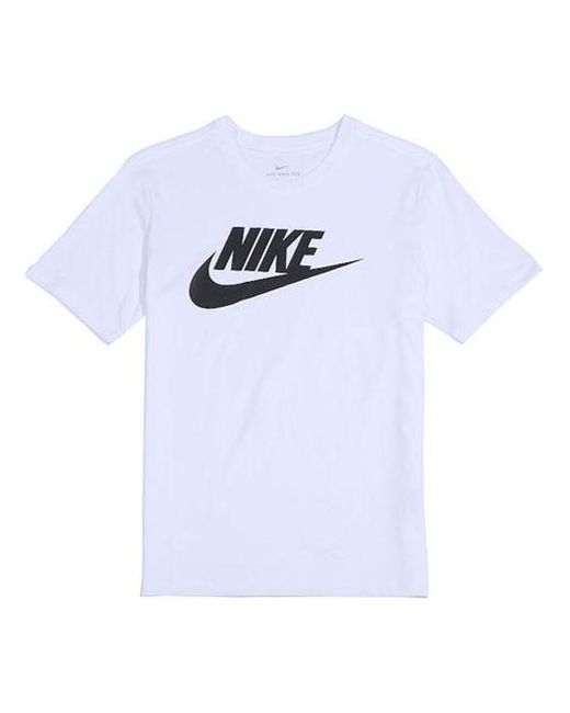 Nike White Sportswear Classical Logo Printed Tee for men