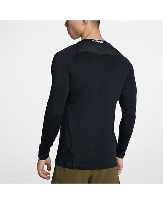 Nike Blue Logo Slim Fit Sweat-Wicking Quick Dry Gym Long Sleeves for men