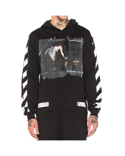 Off-White c/o Virgil Abloh Black Caravaggio Hooded Sweatshirt for men