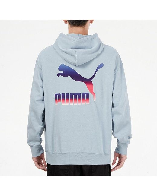 PUMA Blue Logo Hoodie 'Light' for men