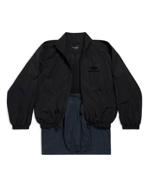 Balenciaga Black Patched Tracksuit Jacket for men