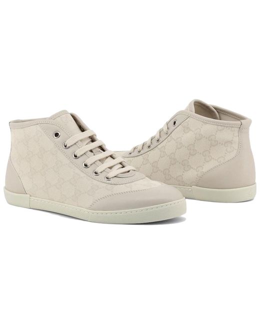 Gucci Natural (Wmns) Gg High 'Logo Print
