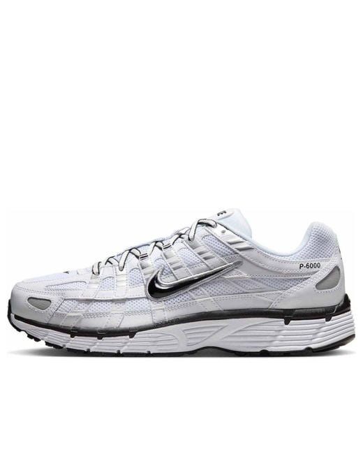 Nike White P-6000 Metallic' for men