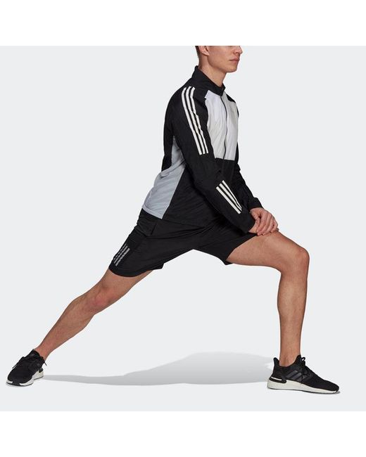Adidas Black Otr Track Jkt Running Colorblock Sports Stand Collar Jacket for men