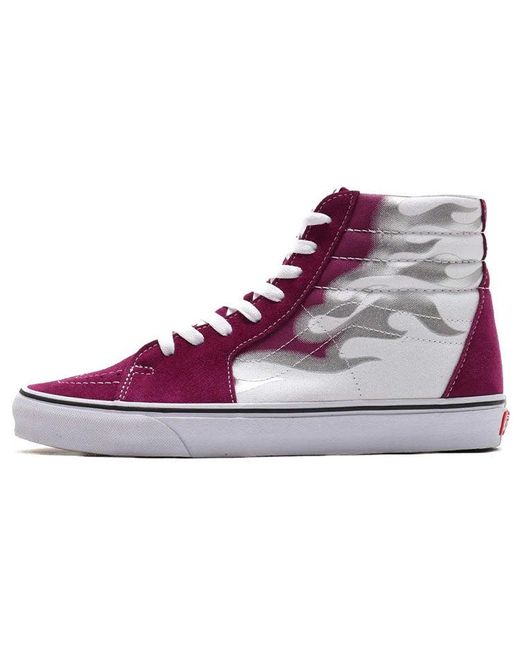 Pink vans with flames online