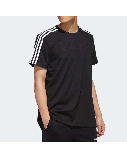 Adidas Black Neo X Crossover Athleisure Casual Sports Short Sleeve for men