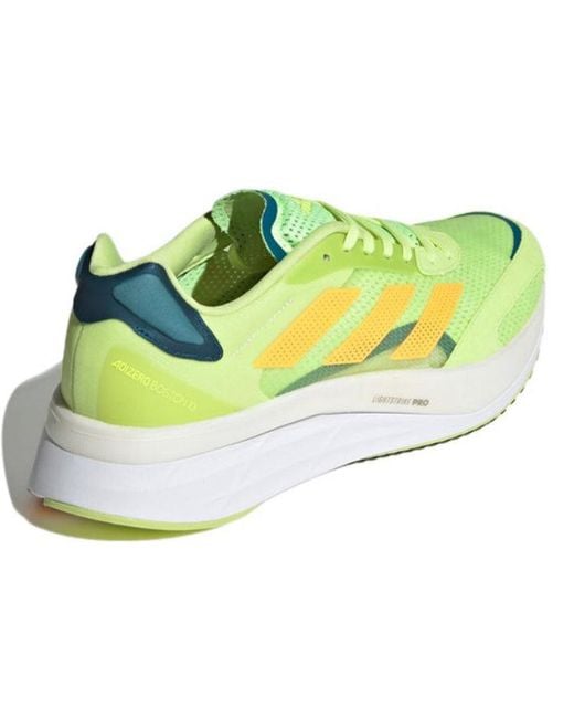 Adidas Yellow Adizero Boston 'Pulse Lime Flash' for men