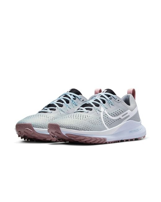 Nike White React Pegasus Trail 4 Trail Running Shoe