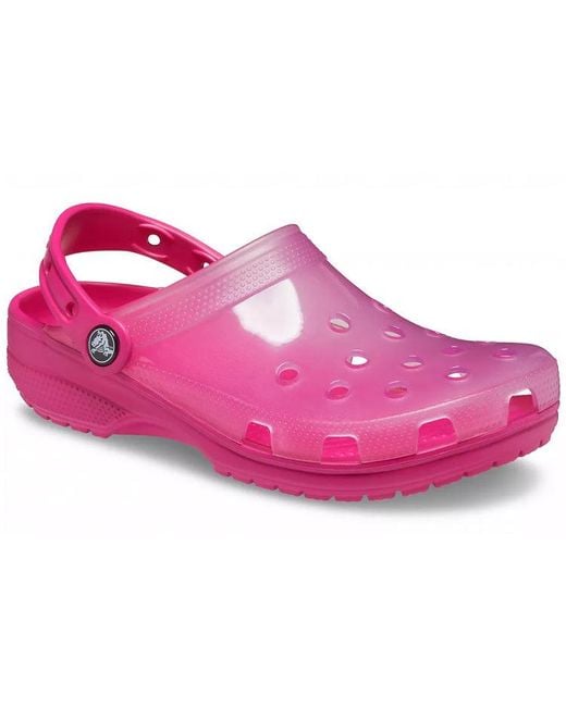 CROCSTM Pink Jelly Transparent Sandals for men