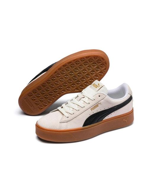 PUMA Blue (Wmns) Vikky Stacked Retro Casual Skateboarding Shoes