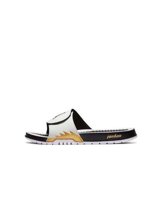 Nike Black Hydro 5 Retro Slide Metallic' for men