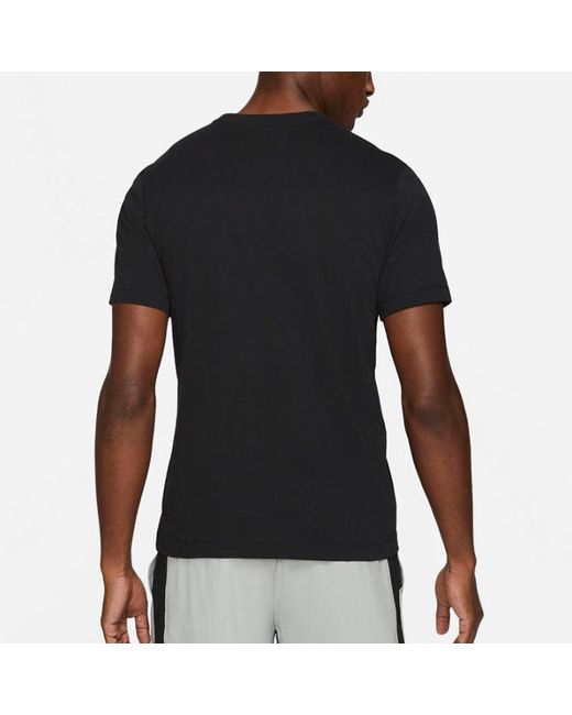 Nike Black Dri-Fit Logo Printing Quick-Dry Sports for men