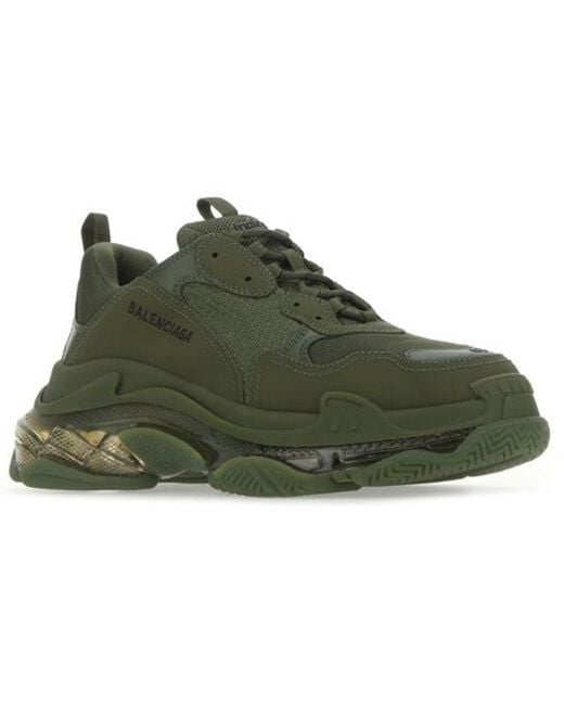 Balenciaga Green Triple S Sneaker 'Clear Sole for men