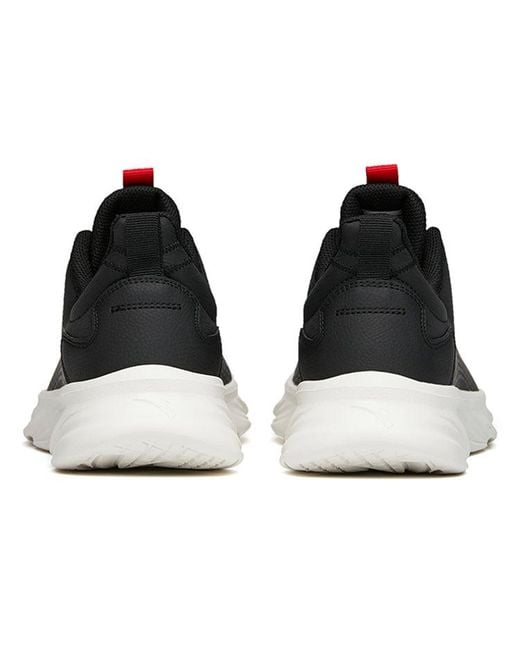 Anta Black Running Series Sneakers Leather' for men