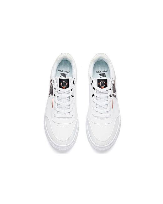 Anta White Skateboarding Series Sneakers 'Graffiti' for men