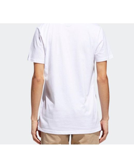 Adidas White Originals Stamptee Logo Printing Short Sleeve for men