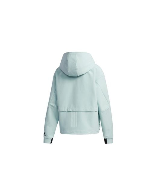 Adidas Blue (Wmns) Style Shell Jkt Casual Sports Hooded Jacket
