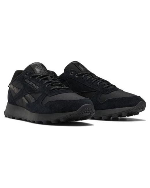 Reebok Black Classic Leather Winterized Heritage Running Shoe for men