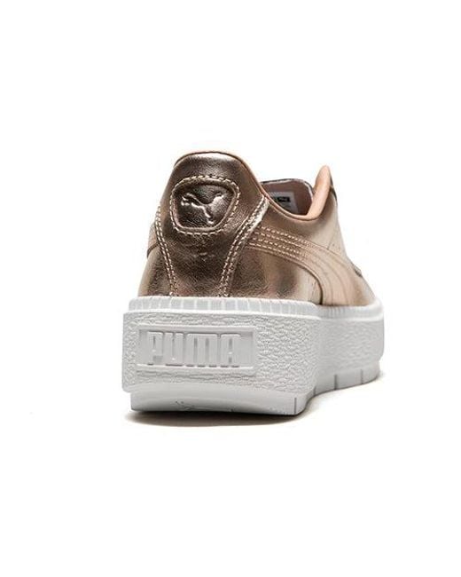 PUMA Orange (Wmns) Basket Platform Trace Luxe 'Dusty Coral'