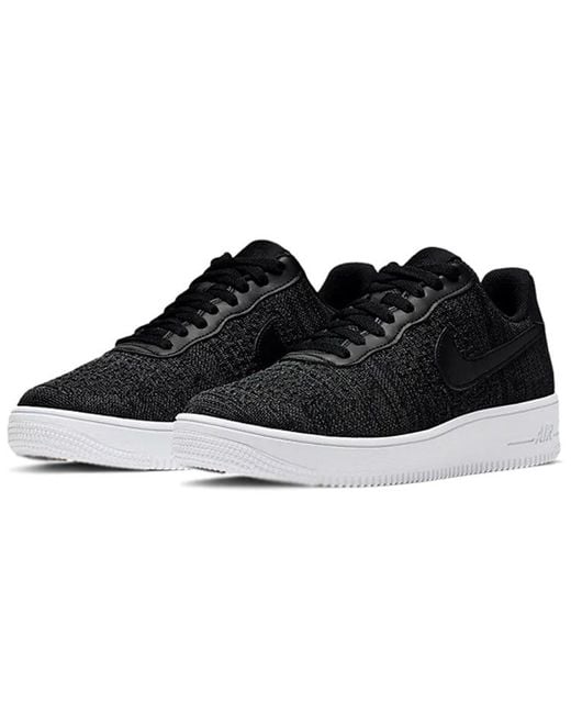Nike Black Air Force 1 Flyknit 2.0 for men