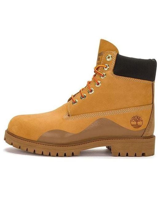 Timberland Brown Heritage 6 Inch Waterproof Boot 'Wheat Nubuck With' for men