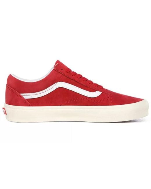 Vans Red Old Skool 'Pig Suede for men