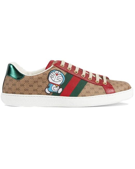 Gucci Red Doraemon X Ace Series Shoes/Sneakers Ebony for men