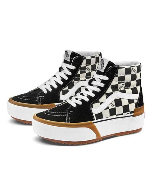 Vans Black Sk8-Hi Stacked 'Checkerboard' for men