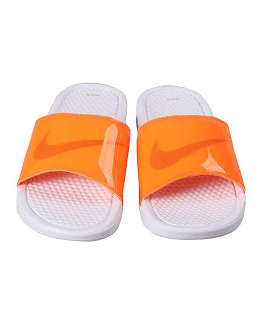 Nike Orange Benassi Jdi Print Slide for men