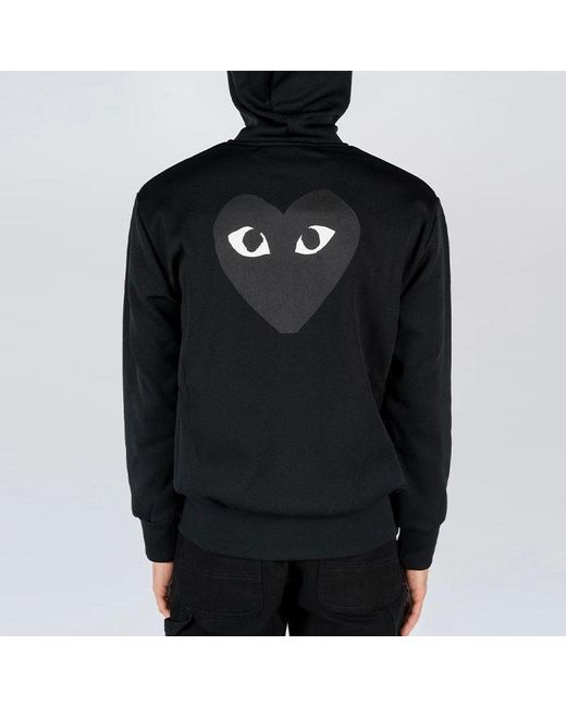 COMME DES GARÇONS PLAY Black Zip Up Hoodie for men