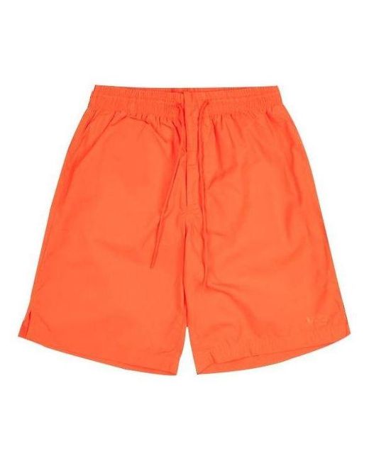 Adidas Orange Y-3 Small Logo Swim Shorts for men