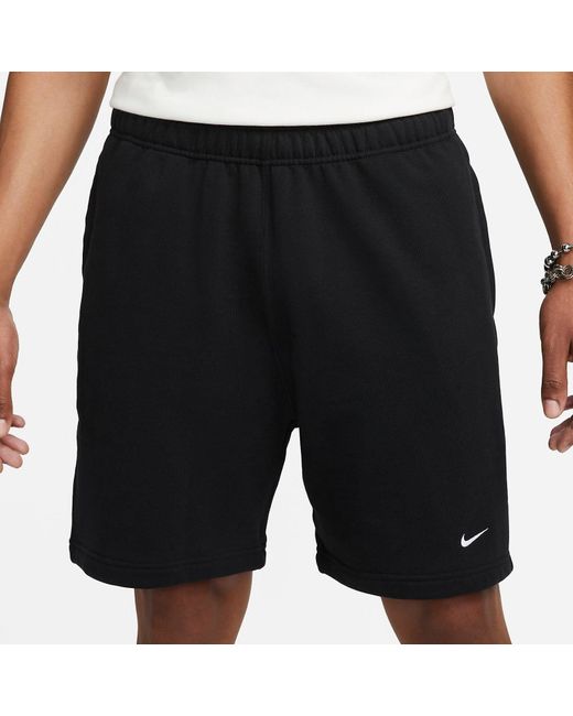 Nike Black Solo Swoosh French Terry Shorts for men