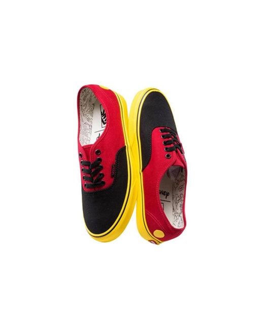 Vans Red Disney X Authentic 'Mickey' for men