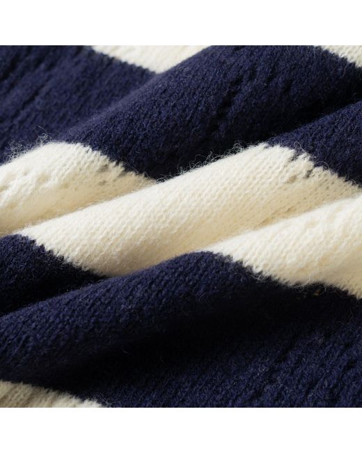 Gucci Blue (Wmns) Tiger Wool Sweater With Embroidery Tiger And Flower 'Ivory'