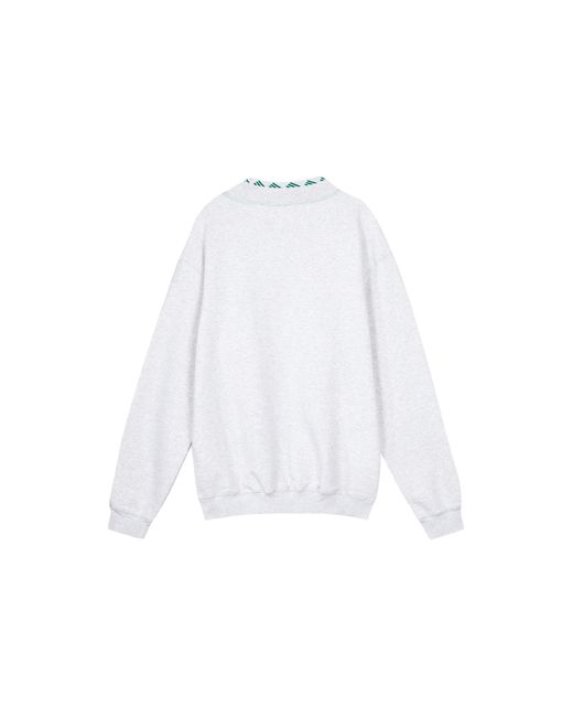 Adidas White Originals Eqt Logo Embroidered Sports Round Neck Pullover for men