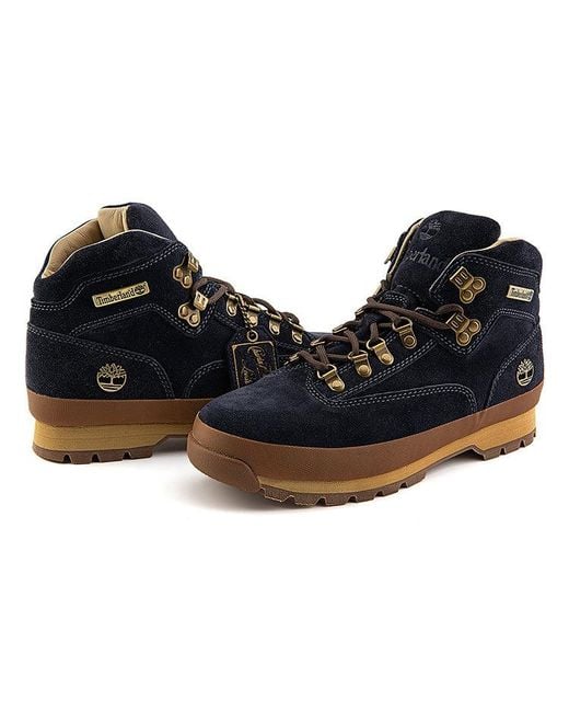 Timberland Blue Euro Hiker Mid Lace Up Boots 'Dark' for men