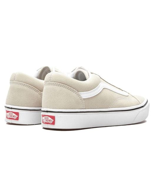 Vans White Suede Comfycush Old Skool Oatmeal Cream for men