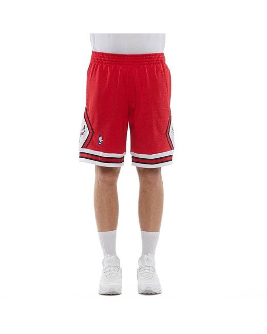 Mitchell & Ness Red Nba Swingman Shorts Chicago Bulls Road 1997-98 for men