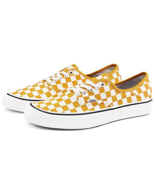 Vans Yellow Authentic Sf 'Checkerboard for men