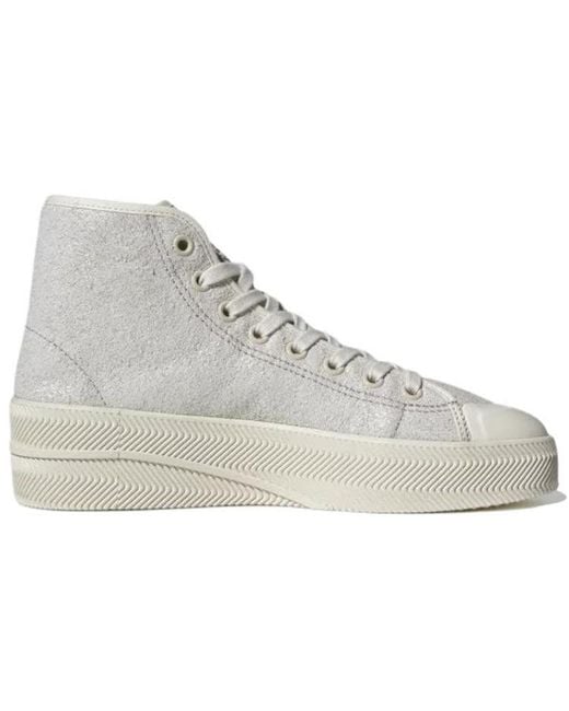 Adidas White Nizza Hi 'Chalk' for men
