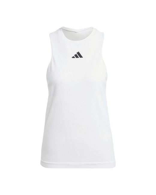 Adidas White (Wmns) Aeroready Pro Seamless Tennis Tank Top
