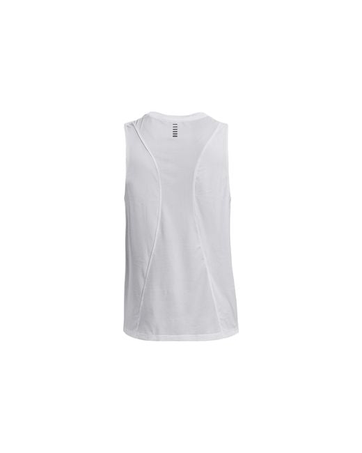 Under Armour White Launch Elite Singlet for men