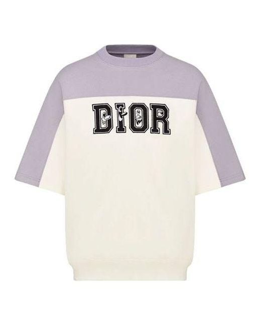 Dior White X Kenny Scharf Crossover Fw21 Loose Pullover Short Sleeve for men
