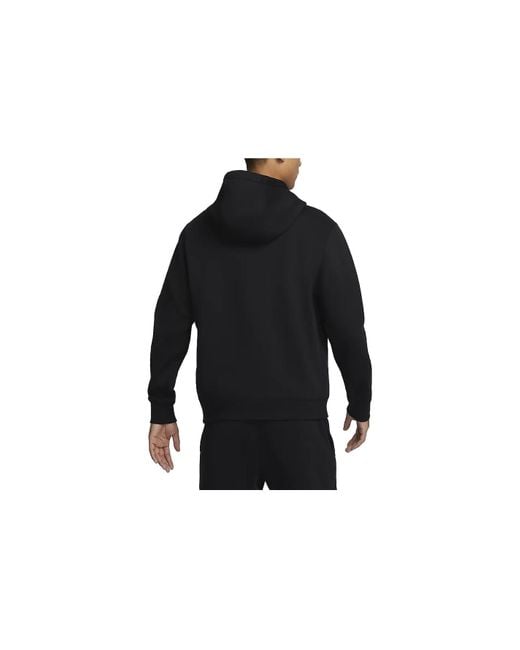 Nike Black Club Fleece Logo Hoodie for men
