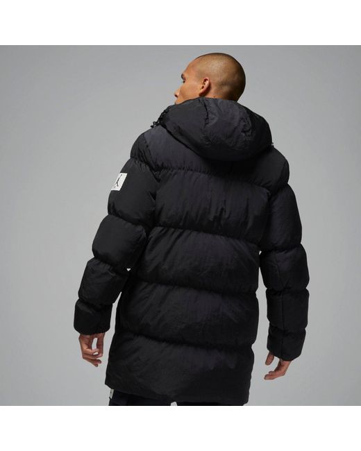 Nike Black Logo Zipper Mid-Length Down Jacket Asia Sizing for men