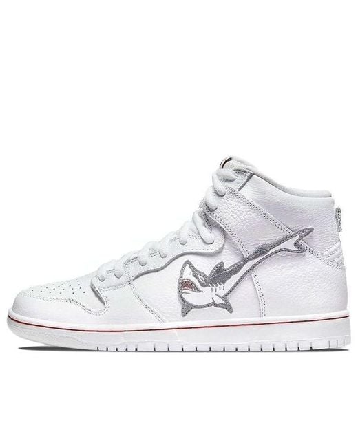 Nike White X Oski Sb Dunk High Shark for men