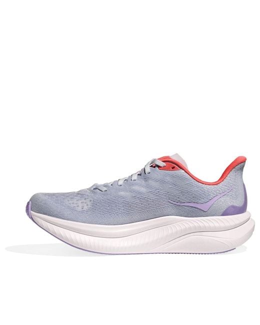 Hoka One One White (Wmns) Mach 6 Wide 'Pale Dusk Gull'