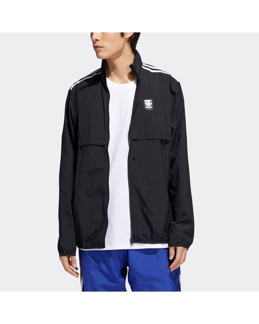 Adidas Black Originals Class Action Jk Sports Windproof Jacket for men