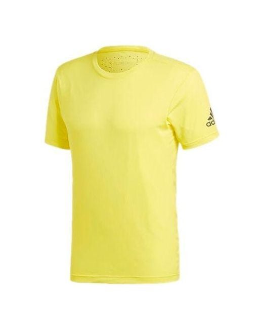 Adidas Yellow Training Sports Round Neck Short Sleeve for men